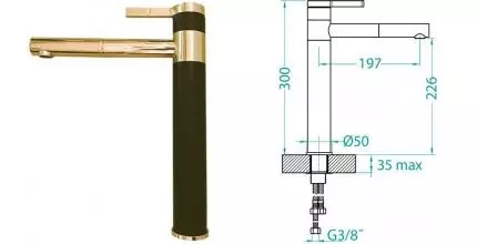 Смеситель для кухонной мойки «Alveus» Zina Monarch 1136511 bronze