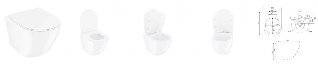Подвесной унитаз безободковый «Iddis» Blanco Q BLQRDSEI25 белый с сиденьем дюропласт с микролифтом белое