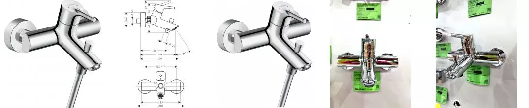 Уценка, Смеситель для ванны «Hansgrohe» Talis S 72400000 хром 