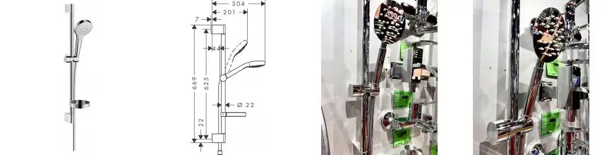 Уценка, Душевой гарнитур «Hansgrohe» Croma Select S Vario 26566400 хром Уценка, Душевой гарнитур «Hansgrohe» Croma Select S Vario 26566400 хром