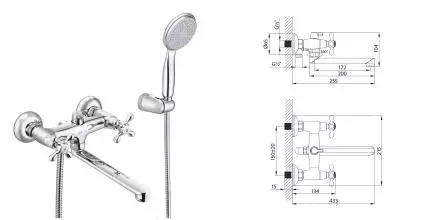 Смеситель для ванны «Lemark» Standard LM2113C хром