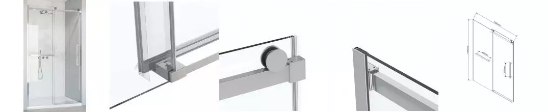 Душевая дверь «Vincea» Como Soft VDS-1CS130CL 130/195 прозрачная/хром