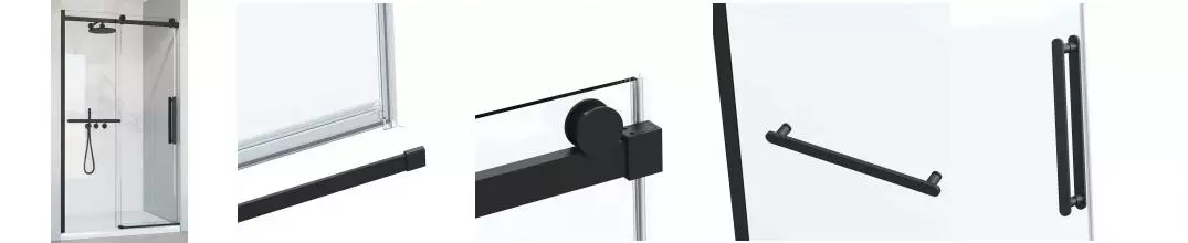 Душевая дверь «Vincea» Como Soft VDS-1CS130CLB 130/195 прозрачная/чёрная