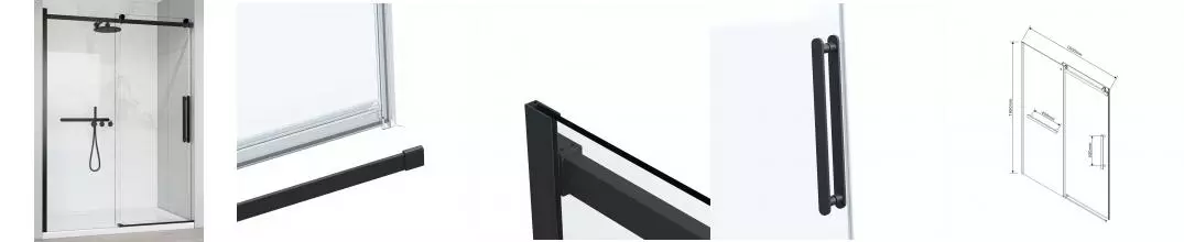 Душевая дверь «Vincea» Como Soft VDS-1CS150CLB 150/195 прозрачная/чёрная Душевая дверь «Vincea» Como Soft VDS-1CS150CLB 150/195 прозрачная/чёрная