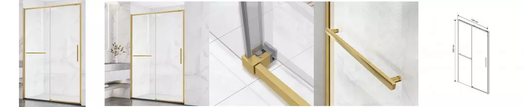 Душевая дверь «Vincea» Slim Soft VDS-1SS120CLG 120/200 прозрачная/брашированное золото Душевая дверь «Vincea» Slim Soft VDS-1SS120CLG 120/200 прозрачная/брашированное золото