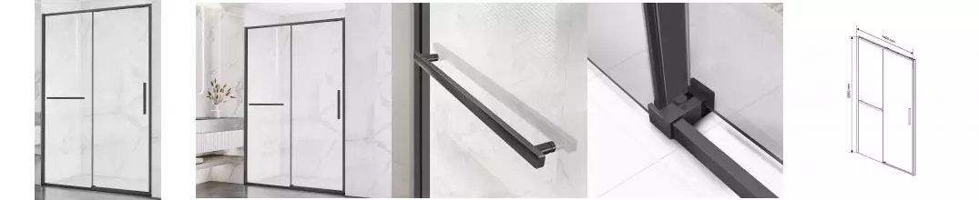 Душевая дверь «Vincea» Slim Soft VDS-1SS140CLGM 140/200 прозрачная/вороненая сталь Душевая дверь «Vincea» Slim Soft VDS-1SS140CLGM 140/200 прозрачная/вороненая сталь