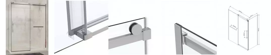 Душевой угол-ограждение «Vincea» Como Soft VSR-1CS9014CL 140/90 прозрачный/хром прямоугольный без поддона универсальный