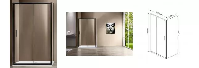 Душевой угол-ограждение «Vincea» Garda VSR-1G9015CLB 150/90 прозрачный/чёрный прямоугольный без поддона универсальный Душевой угол-ограждение «Vincea» Garda VSR-1G9015CLB 150/90 прозрачный/чёрный прямоугольный без поддона универсальный