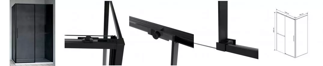 Душевой угол-ограждение «Vincea» Slim Soft VSR-1SS9012CGB 120/90 тонированный/чёрный прямоугольный без поддона универсальный Душевой угол-ограждение «Vincea» Slim Soft VSR-1SS9012CGB 120/90 тонированный/чёрный прямоугольный без поддона универсальный
