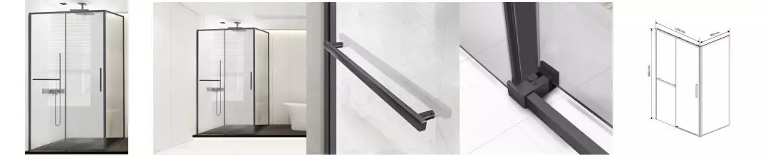 Душевой угол-ограждение «Vincea» Slim Soft VSR-1SS9012CLGM 120/90 прозрачный/вороненая сталь прямоугольный без поддона универсальный Душевой угол-ограждение «Vincea» Slim Soft VSR-1SS9012CLGM 120/90 прозрачный/вороненая сталь прямоугольный без поддона универсальный
