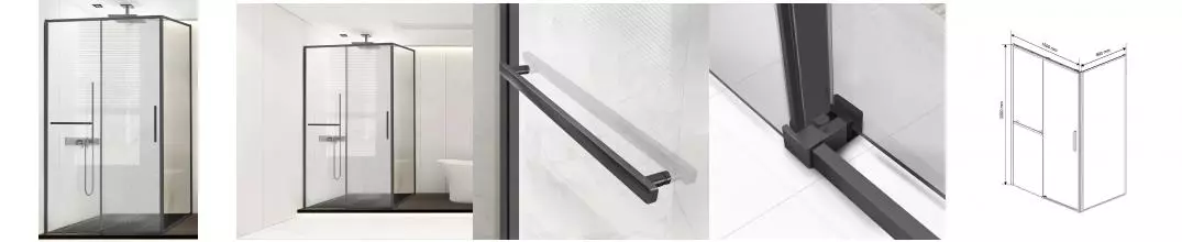 Душевой угол-ограждение «Vincea» Slim Soft VSR-1SS9015CLGM 150/90 прозрачный/вороненая сталь прямоугольный без поддона универсальный Душевой угол-ограждение «Vincea» Slim Soft VSR-1SS9015CLGM 150/90 прозрачный/вороненая сталь прямоугольный без поддона универсальный