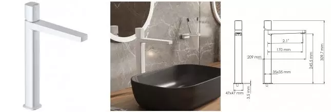 Смеситель для раковины «WasserKRAFT» Saale 9503H белый матовый Смеситель для раковины «WasserKRAFT» Saale 9503H белый матовый