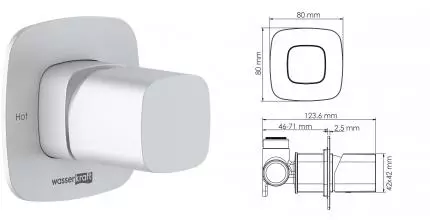 Смеситель для душа «WasserKRAFT» Saale 9551 белый матовый Смеситель для душа «WasserKRAFT» Saale 9551 белый матовый