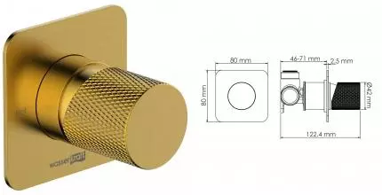 Смеситель для душа «WasserKRAFT» Schunter 8251 матовое золото Смеситель для душа «WasserKRAFT» Schunter 8251 матовое золото