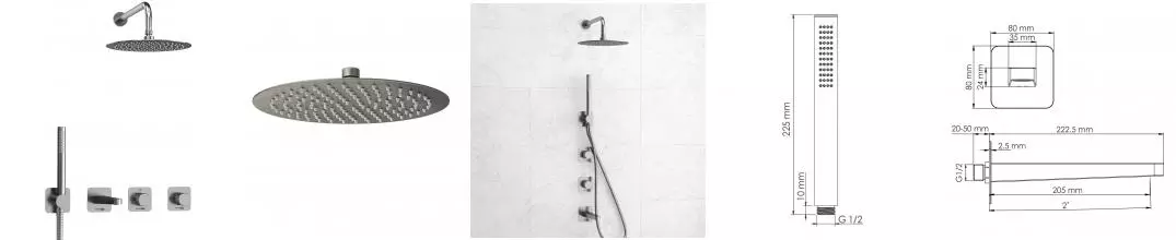 Душевая система «WasserKRAFT» Tauber A6451.297.298.097.121.275.100.276 никель Душевая система «WasserKRAFT» Tauber A6451.297.298.097.121.275.100.276 никель