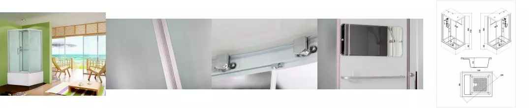 Душевая кабина «Esbano» Esbano ES-108CKRB 100/80 высокий поддон матовая/матовый хром универсальная Душевая кабина «Esbano» Esbano ES-108CKRB 100/80 высокий поддон матовая/матовый хром универсальная
