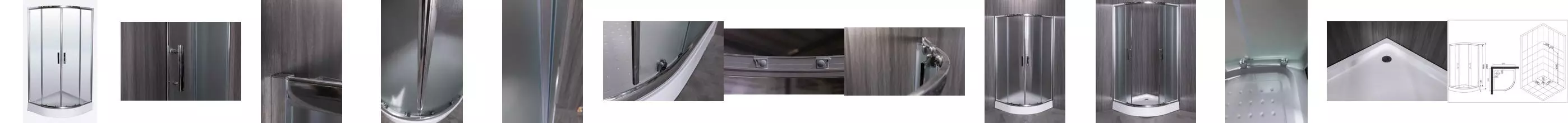 Душевой угол-ограждение «Esbano» Esbano ESR-8005 80/80 матовый/хром четверть круга с поддоном 