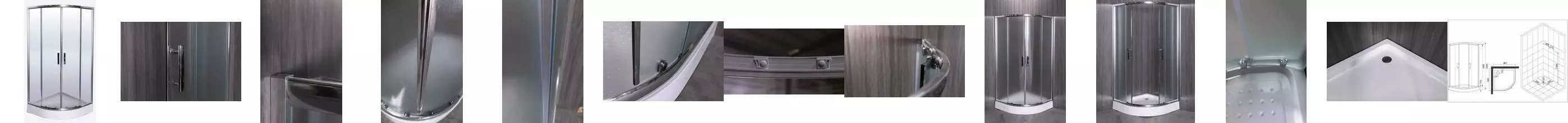 Душевой угол-ограждение «Esbano» Esbano ESR-8015 90/90 матовый/хром четверть круга с поддоном 