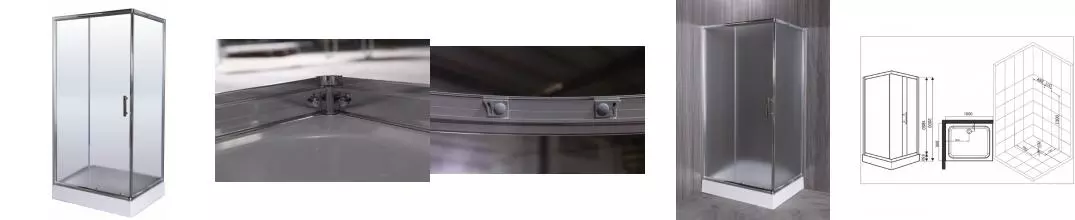 Душевой угол-ограждение «Esbano» Esbano ESR-8022 100/80 матовый/хром прямоугольный с поддоном универсальный Душевой угол-ограждение «Esbano» Esbano ESR-8022 100/80 матовый/хром прямоугольный с поддоном универсальный