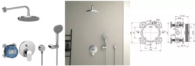 Душевая система «Ideal Standard» Ceraflex BD191AA хром Душевая система «Ideal Standard» Ceraflex BD191AA хром