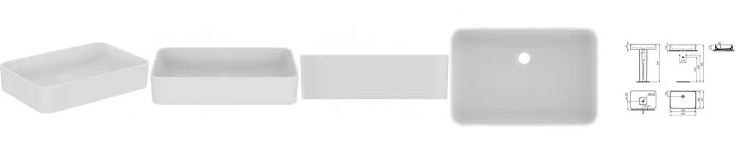 Раковина «Ideal Standard» Conca 60/40 T369801 фаянсовая белая Раковина «Ideal Standard» Conca 60/40 T369801 фаянсовая белая