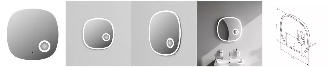 Зеркало «Am.Pm» Func 55/55 с подсветкой