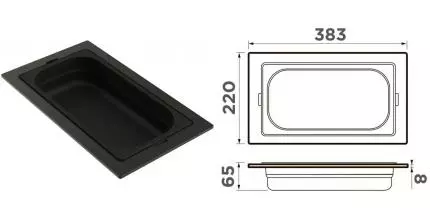 Контейнер для кухонной мойки «Omoikiri» DC-05-1-GB графит