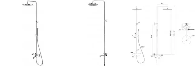 Душевая система «Whitecross» Y Y1234CR с термостатом хром Душевая система «Whitecross» Y Y1234CR с термостатом хром