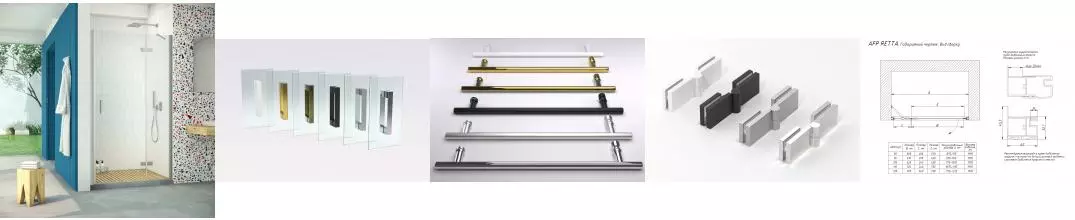 Душевая дверь «Vegas Glass» AFP Retta 95/199,5 прозрачная/матовый хром правая Душевая дверь «Vegas Glass» AFP Retta 95/199,5 прозрачная/матовый хром правая
