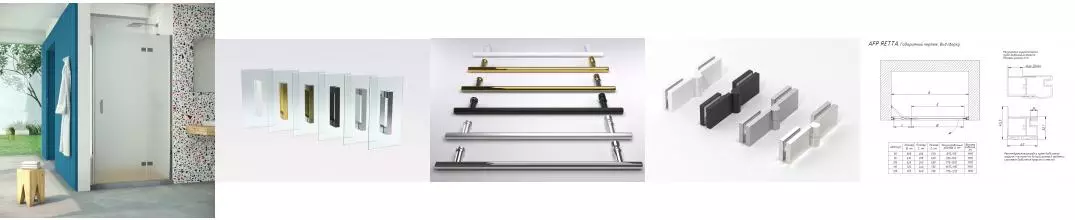 Душевая дверь «Vegas Glass» AFP Retta 95/199,5 сатин/глянцевый хром правая Душевая дверь «Vegas Glass» AFP Retta 95/199,5 сатин/глянцевый хром правая