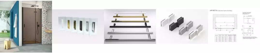 Душевая дверь «Vegas Glass» AFP Retta 100/199,5 бронза/чёрная матовая правая Душевая дверь «Vegas Glass» AFP Retta 100/199,5 бронза/чёрная матовая правая