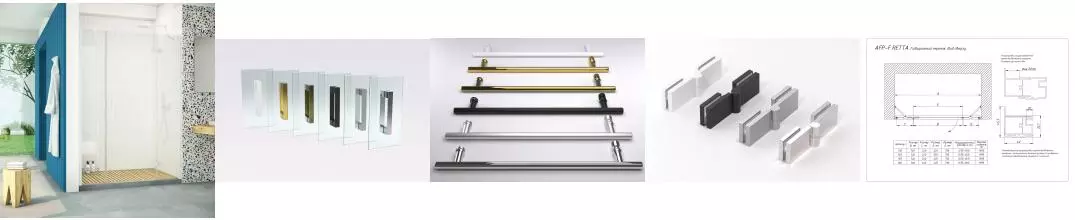 Душевая дверь «Vegas Glass» AFP-F Retta 130/199,5 Crystalvision/белая правая