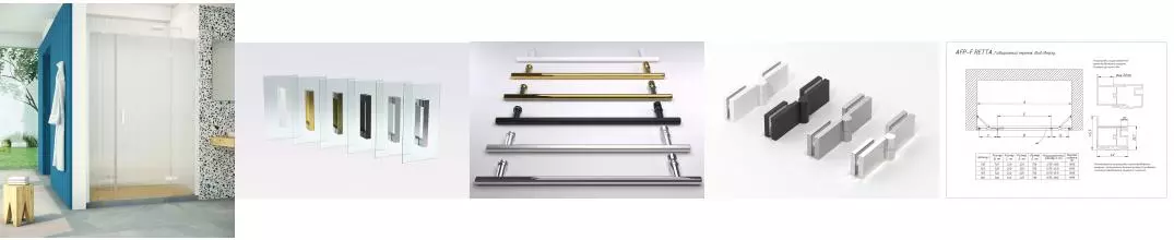 Душевая дверь «Vegas Glass» AFP-F Retta 130/199,5 Moru/белая правая