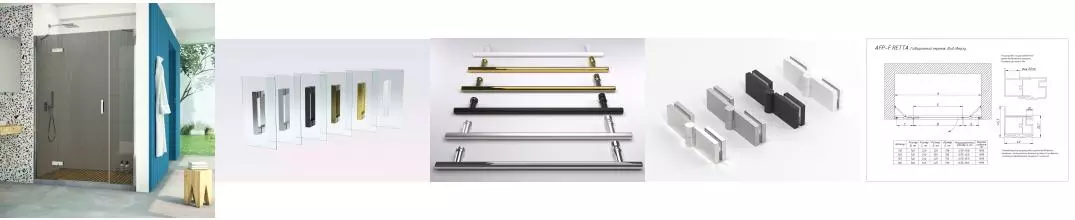 Душевая дверь «Vegas Glass» AFP-F Retta 130/199,5 графит/глянцевый хром левая Душевая дверь «Vegas Glass» AFP-F Retta 130/199,5 графит/глянцевый хром левая