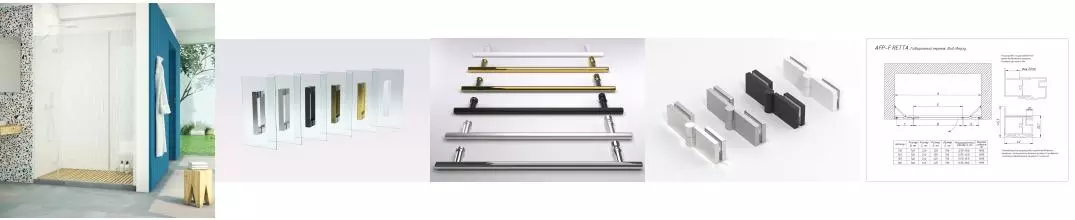 Душевая дверь «Vegas Glass» AFP-F Retta 160/199,5 прозрачная/белая левая