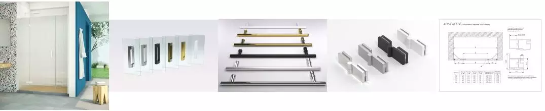 Душевая дверь «Vegas Glass» AFP-F Retta 160/199,5 Moru/белая левая