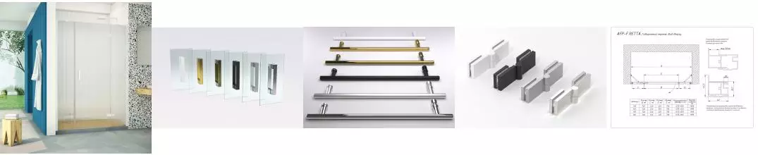 Душевая дверь «Vegas Glass» AFP-F Retta 160/199,5 Moru/белая правая