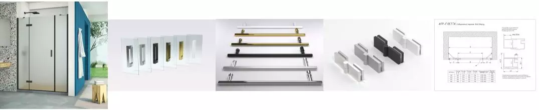 Душевая дверь «Vegas Glass» AFP-F Retta 160/199,5 сатин/чёрная матовая левая Душевая дверь «Vegas Glass» AFP-F Retta 160/199,5 сатин/чёрная матовая левая