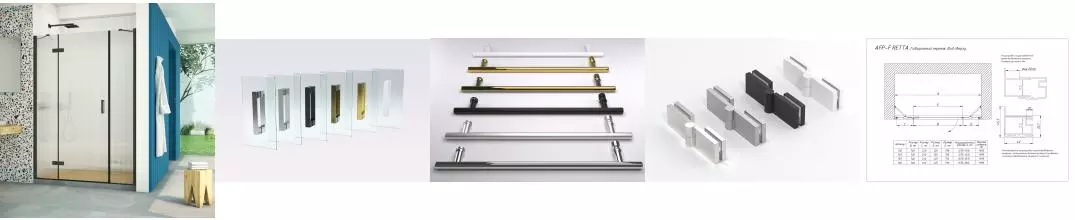 Душевая дверь «Vegas Glass» AFP-F Retta 160/199,5 Moru/чёрная матовая левая Душевая дверь «Vegas Glass» AFP-F Retta 160/199,5 Moru/чёрная матовая левая