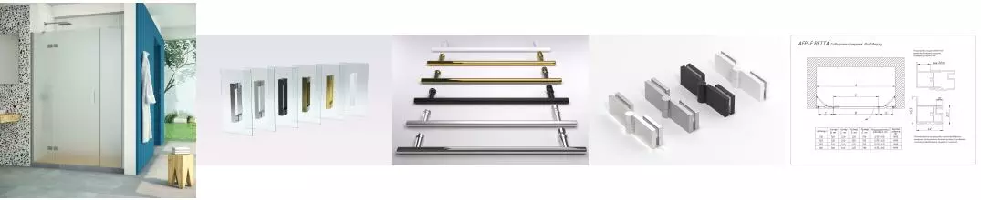 Душевая дверь «Vegas Glass» AFP-F Retta 160/199,5 сатин/матовый хром левая