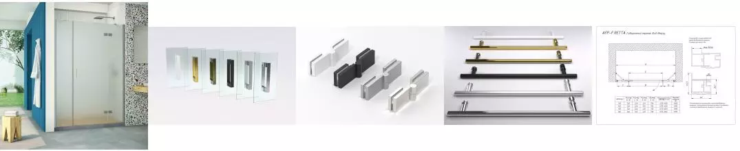 Душевая дверь «Vegas Glass» AFP-F Retta 160/199,5 сатин/матовый хром правая