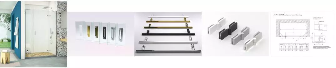 Душевая дверь «Vegas Glass» AFP-F Retta 160/199,5 прозрачная/глянцевый хром правая