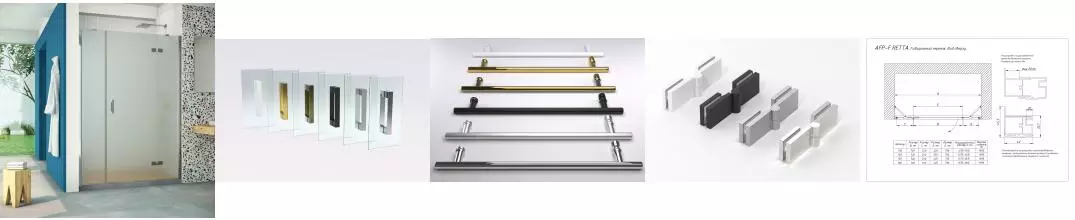 Душевая дверь «Vegas Glass» AFP-F Retta 160/199,5 сатин/глянцевый хром правая