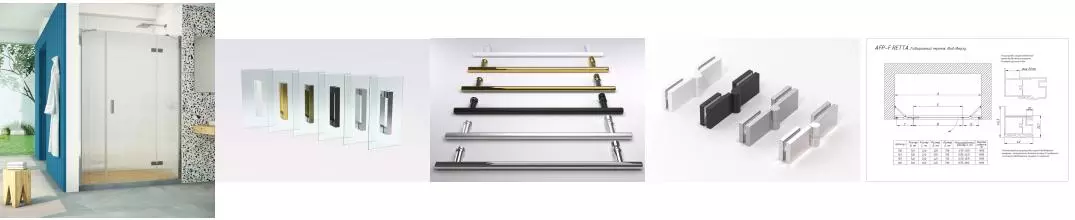 Душевая дверь «Vegas Glass» AFP-F Retta 160/199,5 Moru/глянцевый хром правая