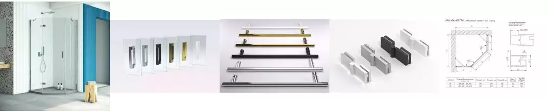 Душевой угол-ограждение «Vegas Glass» AFA-Pen Retta 90/90 прозрачный/глянцевый хром без поддона левый Душевой угол-ограждение «Vegas Glass» AFA-Pen Retta 90/90 прозрачный/глянцевый хром без поддона левый