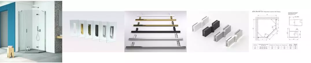 Душевой угол-ограждение «Vegas Glass» AFA-Pen Retta 90/90 прозрачный/глянцевый хром без поддона правый Душевой угол-ограждение «Vegas Glass» AFA-Pen Retta 90/90 прозрачный/глянцевый хром без поддона правый
