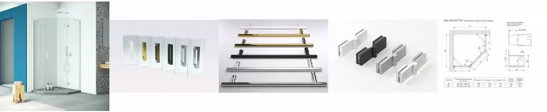 Душевой угол-ограждение «Vegas Glass» AFA-Pen Retta 100/100 прозрачный/белый без поддона правый Душевой угол-ограждение «Vegas Glass» AFA-Pen Retta 100/100 прозрачный/белый без поддона правый