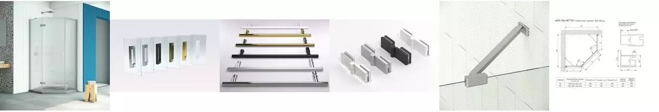 Душевой угол-ограждение «Vegas Glass» AFA-Pen Retta 100/100 Moru/матовый хром без поддона левый Душевой угол-ограждение «Vegas Glass» AFA-Pen Retta 100/100 Moru/матовый хром без поддона левый