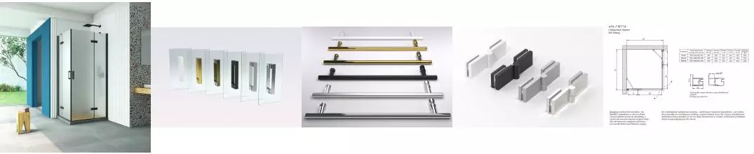 Душевой угол-ограждение «Vegas Glass» AFA-F Retta 90/80 сатин/чёрный матовый без поддона правый Душевой угол-ограждение «Vegas Glass» AFA-F Retta 90/80 сатин/чёрный матовый без поддона правый
