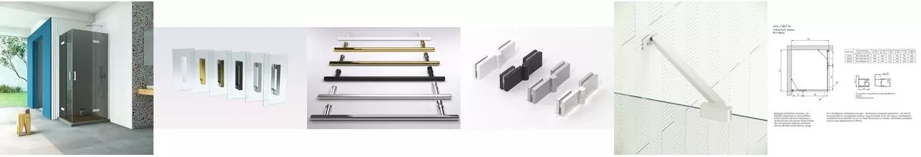 Душевой угол-ограждение «Vegas Glass» AFA-F Retta 100/90 графит/белый без поддона правый Душевой угол-ограждение «Vegas Glass» AFA-F Retta 100/90 графит/белый без поддона правый